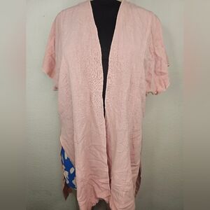 Women's Pink Open-Front Kimono New Without Tags